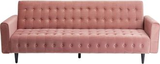 Kare Design Sof&aacute;-cama 3 plazas en terciopelo rosa