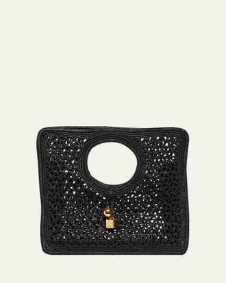 Jacquemus Le Petit Carre Raffia Top-Handle Bag