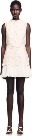 Sandro Short guipure dress in Ecru at Nordstrom, Size 40 Eu