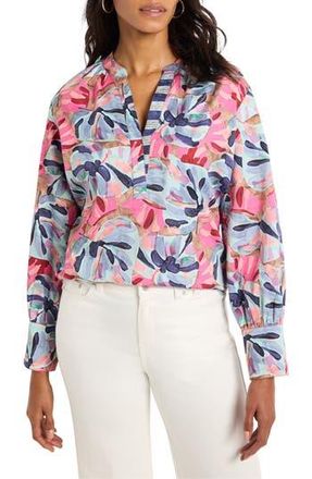 Nic+Zoe Firework Foliage Popover Top in Blue Multi at Nordstrom Rack, Size X-Small