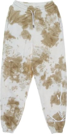 Karl Kani Tie Dye Trainingsbroeken Wit/zand - Heren - Sweatpants - Beige - L - Katoen - Broeken