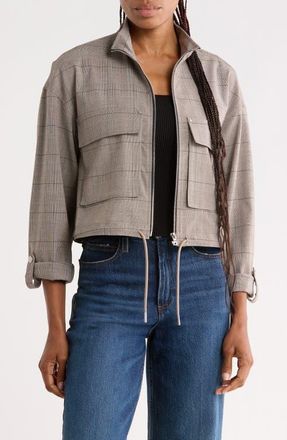 Kenneth Cole Flap Pocket Jacket in Safari Tan Multi at Nordstrom, Size Small