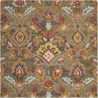 Safavieh Alfombra Lana Verde/Multicolore 122 X 122 cm