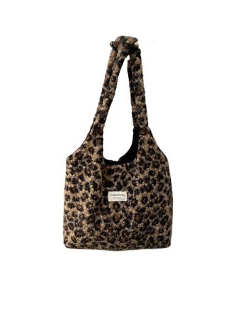 Generic Faux plush bag womens winter large-capacity shoulder bag