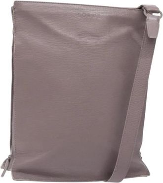 Loewe Tweedehands leren schoudertassen - Dames - Vintage Schoudertas - Grijs - ONE Size - Leer - Vintage