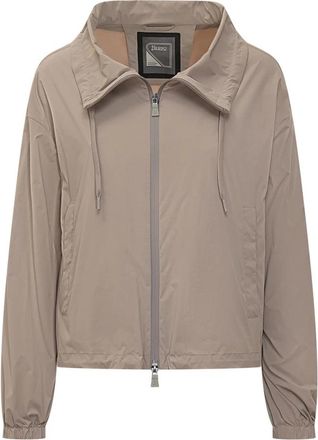 Herno Drawstring Hooded Jacket - Dames - Bomber jackets - Beige - L - Jassen