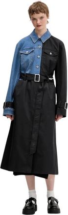 Karl Lagerfeld Gemengd Materiaal Trenchcoat - Dames - Jas met riem - Zwart - L - Katoen - Jassen