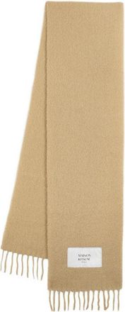 Maison Kitsun&eacute; Unisex Wool Scarf Beige