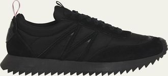 Moncler Mens Pacey Nylon and Suede Runner Sneakers