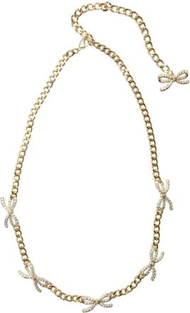 Self Portrait Kristallen Strik Ketting - Dames - Kettingen - Geel - ONE Size - Accessoires