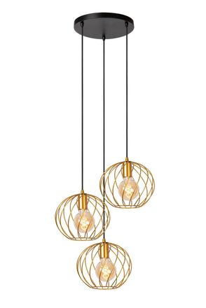Netlighting Danza Classic Cluster Pendant Light &Oslash; 50cm 3xE27 Matt Gold Brass