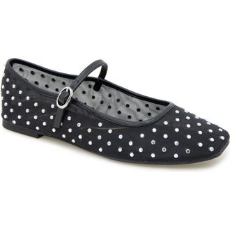 Kenneth Cole Jasper Mary Jane Flat in Black Mesh at Nordstrom Rack, Size 5
