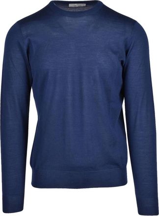 FILIPPO DE LAURENTIIS Truien & Vesten, Heren, Blauw, 4Xl, Wol, Maglioncino Girocollo