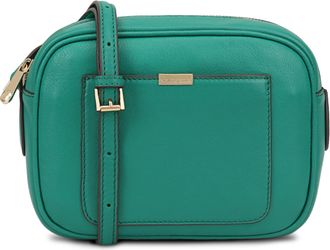 Paul Costelloe Genuine Leather Crossbody Bag for Women with Adjustable Strap & Signature Gold Hardware | Sazava (Ultramarine green)