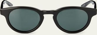 Barton Perreira Mens Oxford Round Acetate Sunglasses