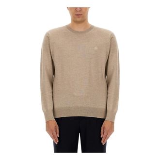 Etro Etro, Round-neck Knitwear, male, Beige, Size: S MW Knitted C-Neck