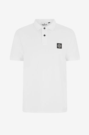 Stone Island Polo aus Baumwolljersey mit Logo-Stickerei