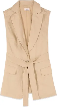 Oltre Dames, Jassen, Beige, Maat: M Linnen