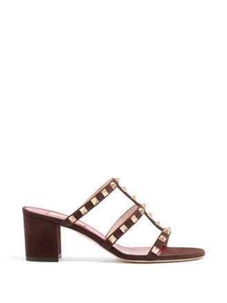 Valentino Garavani Brown Rockstud Heels