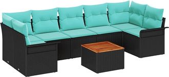 vidaXL Conjunto De Sof&aacute;s De Jard&iacute;n 8 Uds. 7-n&uacute;mero De Plazas Vidaxl