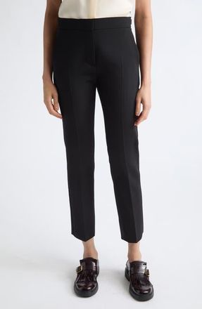 Max Mara Macino Stretch Wool Trousers in Black at Nordstrom, Size 8