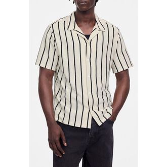 Madewell The Textured Knit Camp Shirt in Vintage Ivory at Nordstrom Rack, Size X-Large