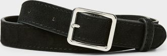 Part Two Womens Square-buckle supple suede belt