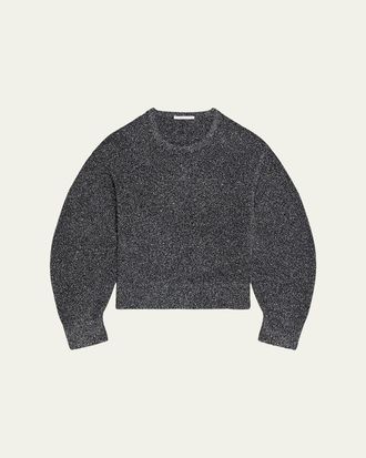 Helmut Lang Apex Sparkly Lurex Crewneck Sweater