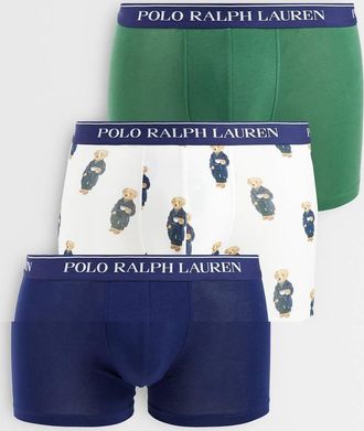 Polo Ralph Lauren confezione da 3 boxer con elastico con logo neri, rossi e blu-Nero