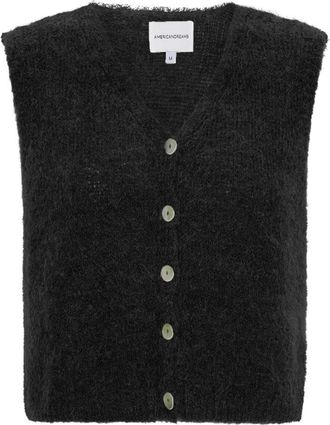 Americandreams Telma Vest - Dames - Vesten - Zwart - XL - Wol - Truien & Vesten