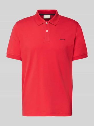 GANT Regular Fit Poloshirt mit Logo-Stitching in Hellrot, Gr&ouml;&szlig;e XXXL