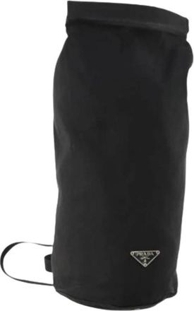 Prada Pre-owned Bucket Bags, female, Black, Size: ONE SIZE Pre-owned Vintage Nylon Bucket Bag
