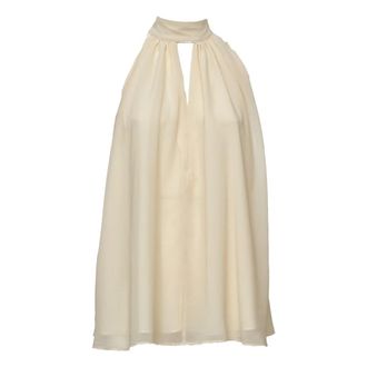 Rotate Rotate Birger Christensen, Dames, Tops, Beige, Maat: 3XS Zijde