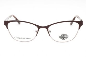 Harley-Davidson HD0572 Cat Eye Metal Frame Eyeglasses - Brown