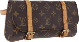 Louis Vuitton Marelle Waist Monogram Canvas Brown Canvas Handbag (Pre-Owned)