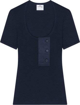 Courrèges Oblique 90s T-shirt - Blauw
