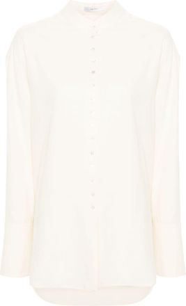 The Row silk buttoned shirt - women - Silk - M - Neutrals