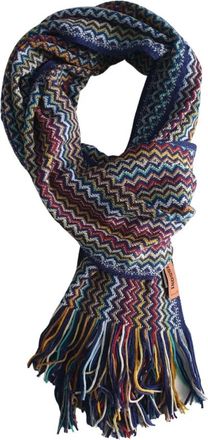 Missoni Geometrische Wollen Acryl Deken - Dames - Wintersjaals - Veelkleurig - ONE Size - Wol - Accessoires