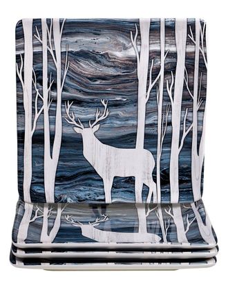 Certified International Set Of 4 Fluidity Lodge Dinnerware Set