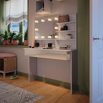 Vicco Tocador Azur, Blanco, 120 Cm Con Iluminaci&oacute;n Led