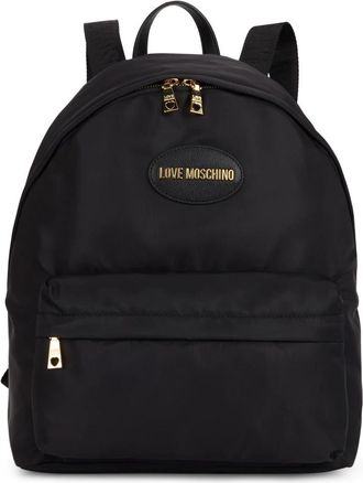 Love Moschino Rugzak met logo - Dames - Rugzakken - Zwart - ONE Size - Polyester - Tassen