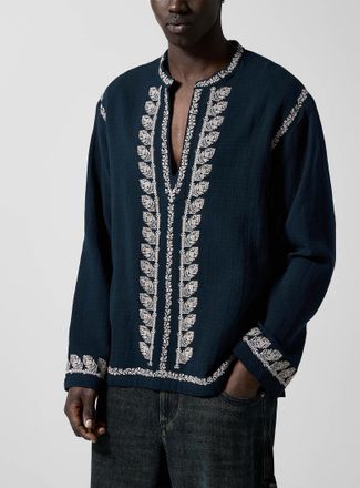 Isabel Marant Mens Cizalie embroidered cotton gauze blouse