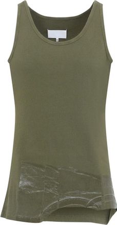 Maison Margiela Mouwloze Gebreide Top - Heren - Spencers - Groen - L - Katoen - Truien & Vesten