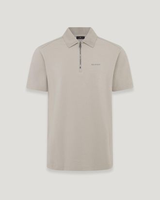 Belstaff Alloy Polo Mens Cotton Jersey Cement Grey Size 2XL