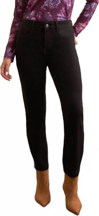 Tribal Audrey Hugging Straight Crop Jeans In Black