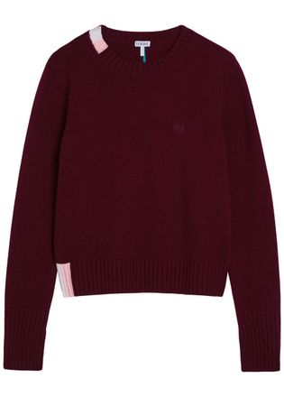 Loewe Cashmere-blend Jumper - Burgundy - L (UK14 / L)