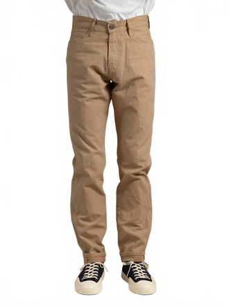 C.O.F. STUDIO Relaxed Canvas 5 Pocket Pants In Beige