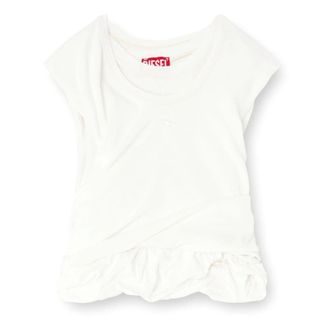 Diesel Canotta Rucked-up in jersey a doppio strato - - Tops - Donna - Bianco - M
