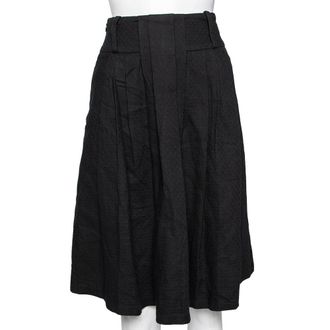 Roberto Cavalli Black Cotton High Waist Skirt