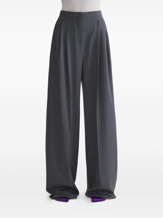 MUGLER Broek met krijtstreep - Grijs